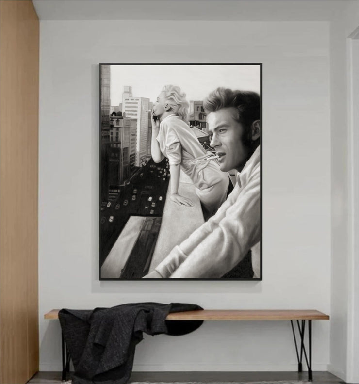 Marilyn Monroe & James Dean Poster/print 1955