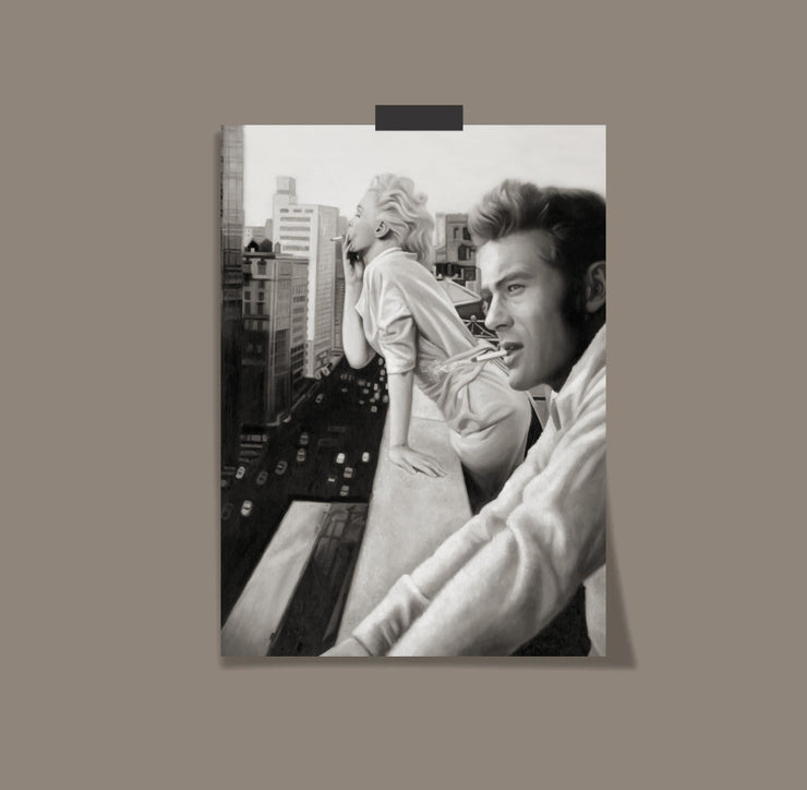 Marilyn Monroe & James Dean Poster/print 1955