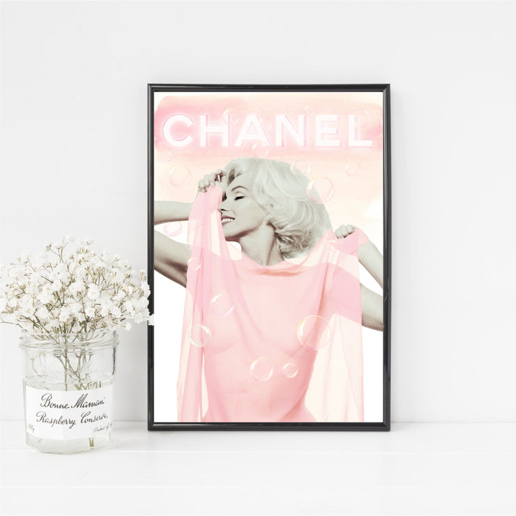 Marilyn Monroe Bubble Bath Poster - Fashion Wall Art - Digital Art - Marilyn Monroe Watercolor Art Poster