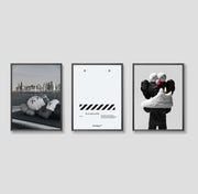 Kaws Hypebeast Set of 3 Posters/Prints | Off White Luxury Wall Art | Kaws Poster/Print | Set of 3 Designer Poster