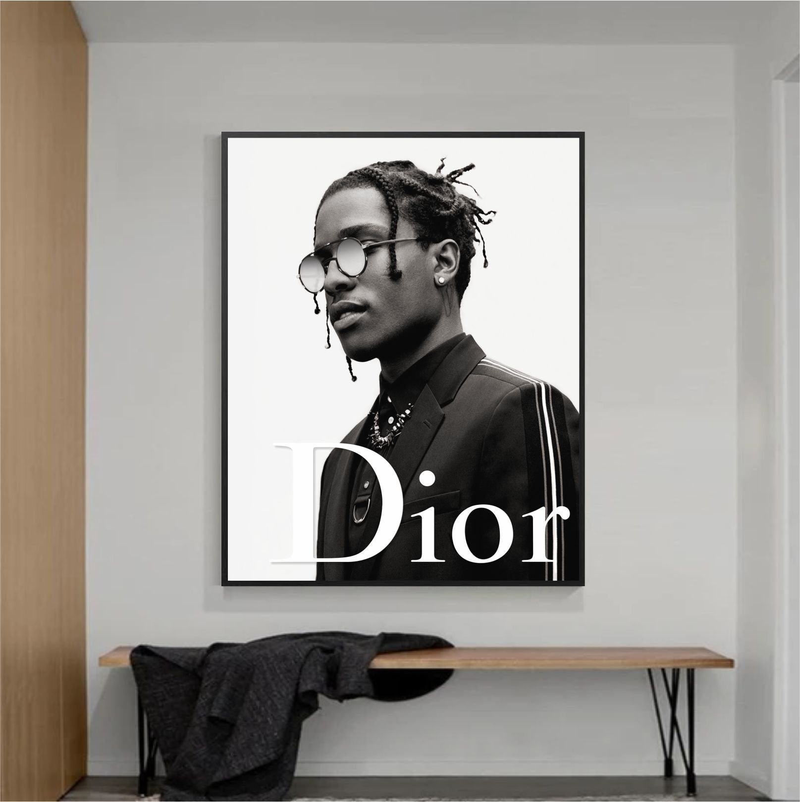 ASAP Rocky Dior  Ready to hang framed artwork  Canvas Home Interiors