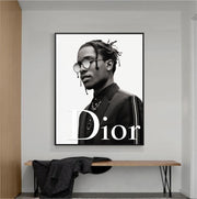 Travis Scott Dior Poster - ASAP Rocky Poster - Travis Scott Photography - Black & White Music Fashion Photography - Wall Art - Instant Download - High Res 300 DPI