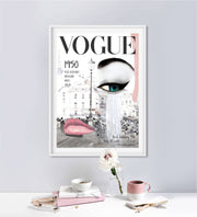 Vogue Cover 1950 Poster - Vogue Vintage Cover Magazine Art Poster - Fashion Wall Art - Digital Art - Fashion Home Decor