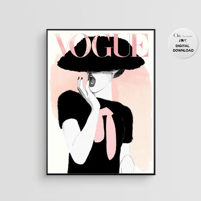 Vogue Poster - Coco Chanel Art Poster - Fashion Wall Art - Digital