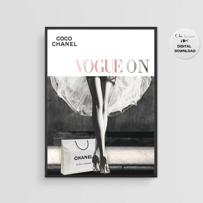 Vogue Poster - Coco Chanel Art Poster - Fashion Wall Art - Digital Art - Fashion Home Decor