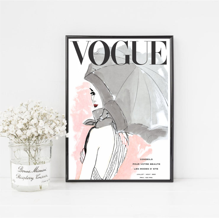 Vogue Cover Poster/Print - Fashion Wall Art - Vogue Cover Vintage Poster - Fashion Print - Home Decor - Housewarming Gift - Printable -High Resolution 300DPI
