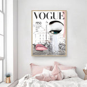 Vogue Cover 1950 Poster - Vogue Vintage Cover Magazine Art Poster - Fashion Wall Art - Digital Art - Fashion Home Decor