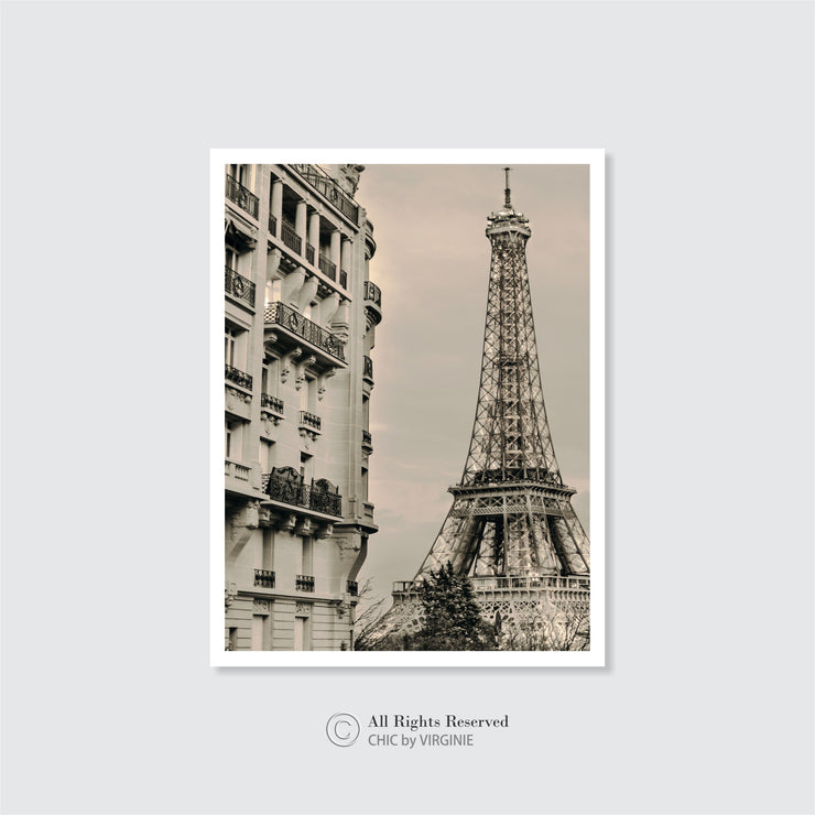 Eiffel Tower Poster - Paris Print - Fashion Wall Art - Fashion Print - Home Decor - Housewarming Gift - Instant Download - Printable - High Resolution 300 DPI