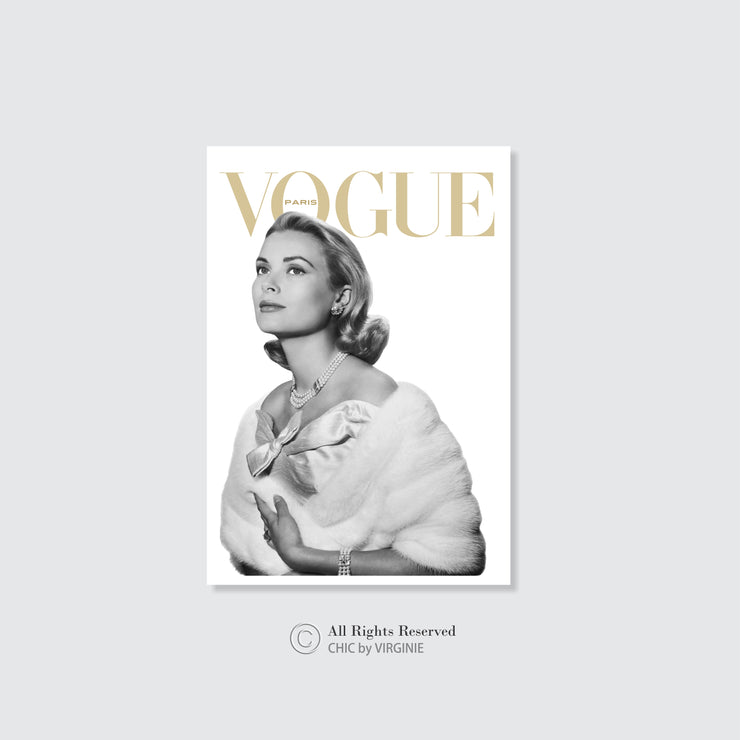 Vogue Grace Kelly Vintage photography - Vogue Poster - Housewarming Gift - High Resolution 300 DPI