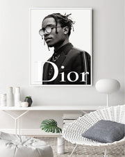 Travis Scott Dior Poster - ASAP Rocky Poster - Travis Scott Photography - Black & White Music Fashion Photography - Wall Art - Instant Download - High Res 300 DPI