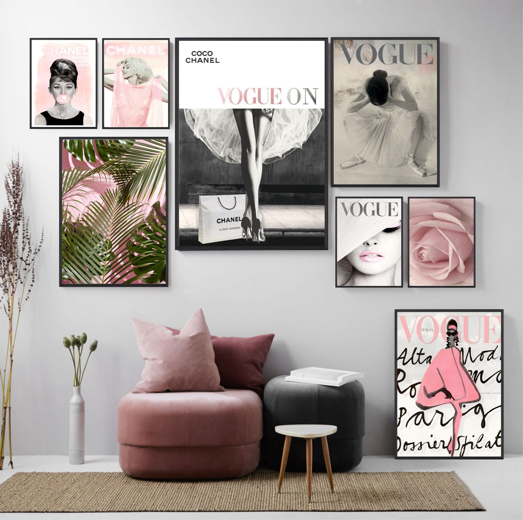 Fashion Vogue & Chanel Gallery Set Of 8 Prints - Instant Download - Ch –  Chic by Virginie Pty Ltd