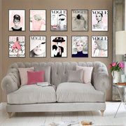 Vogue Cover Magazine Set of 10 Posters/Prints | Iconic Designer Fashion Wall Art | Chanel Posters