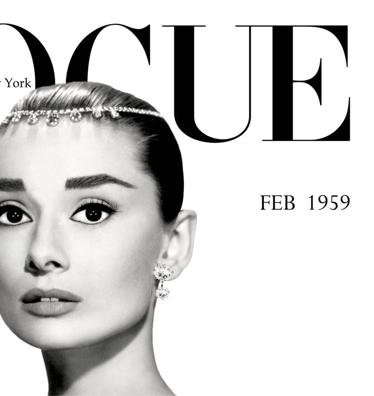 Audrey Hepburn Poster - Vogue Vintage Cover 1959 Magazine Art Poster - Fashion Wall Art - Digital Art - Fashion Home Decor