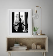 Girl In Paris Window Print - Fashion Photography - Paris Poster - Home Decor - Instant Download - High Resolution Photograph 300 DPI